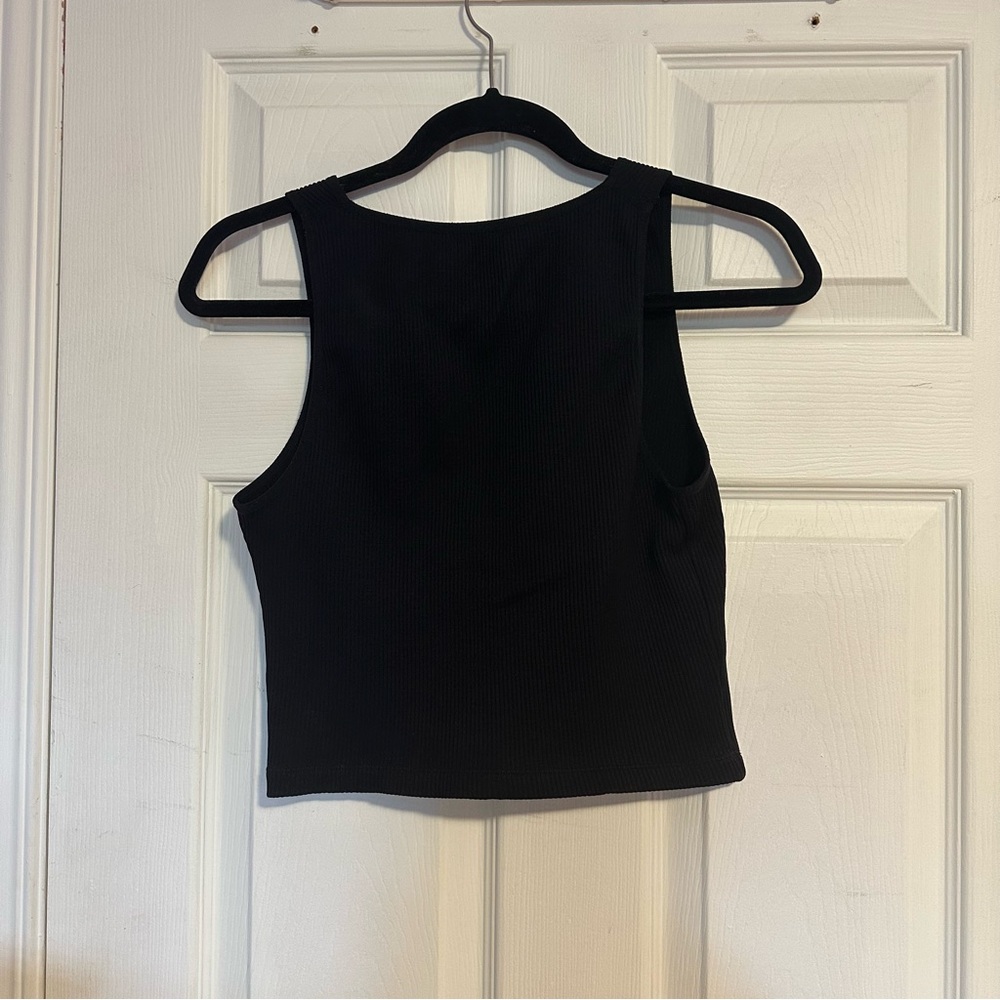 Dynamite - Black Ribbed V Neck Tank - Picture 2 of 2